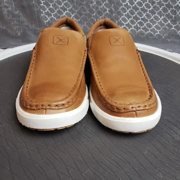 Twisted X Slip On Kicks Womens 7.5 Brown Leather Casual Comfort Western - Picture 3 of 10